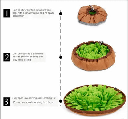 Dog Snuffle Mat and Anti-Choke Dog Bowl