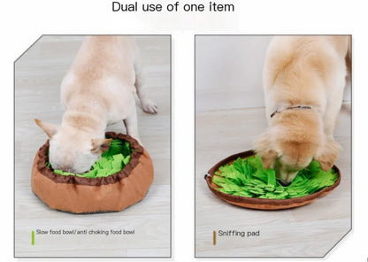 Dog Snuffle Mat and Anti-Choke Dog Bowl